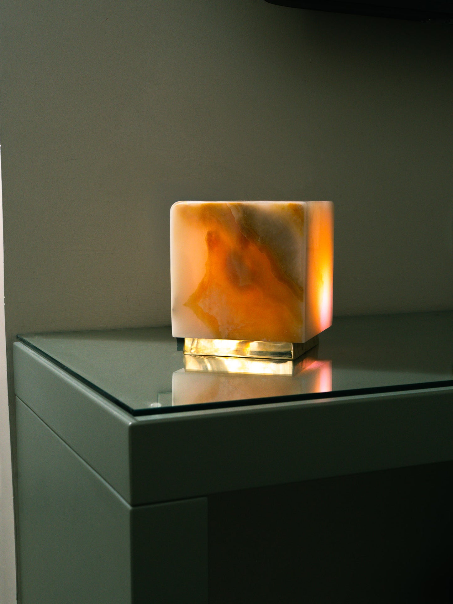 Lampada In Onice base In ottone - Onice Collection