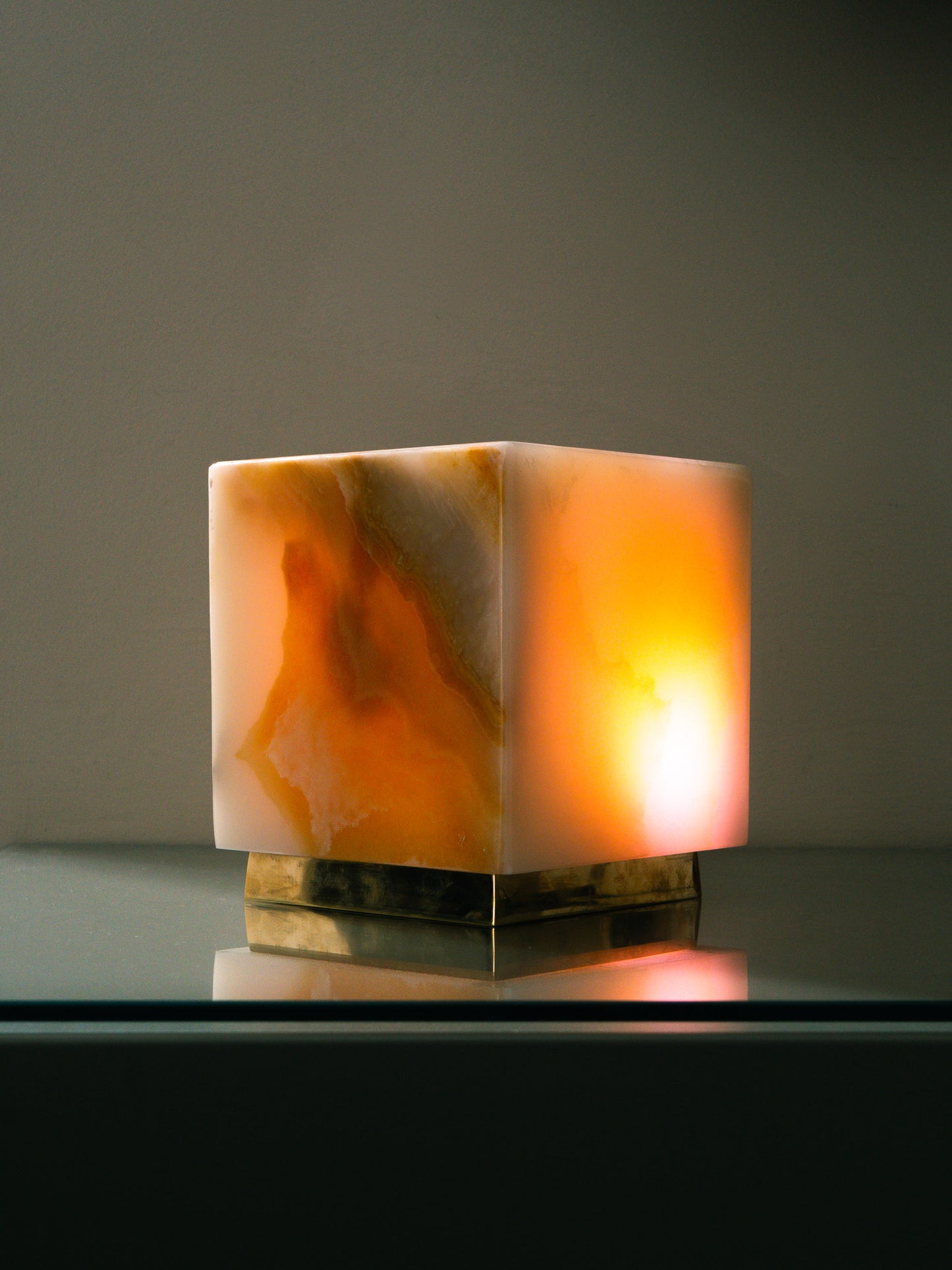 Lampada In Onice base In ottone - Onice Collection