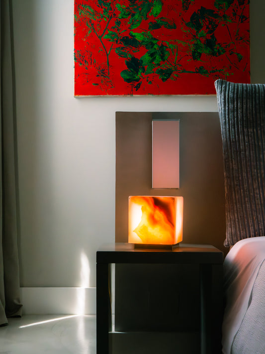 Lampada In Onice base In ottone - Onice Collection